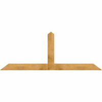 96"W x 36"H x 04"D x 6"F, 09/12 Pitch, Portland Rough Sawn Timber Gable Bracket, Western Red Cedar