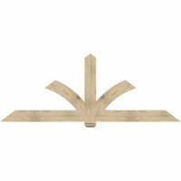 96"W x 36"H x 04"D x 6"F, 09/12 Pitch, Redmond Rough Sawn Timber Gable Bracket, Douglas Fir