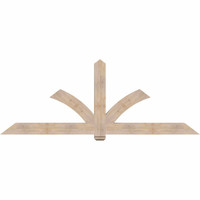 96"W x 36"H x 3 1/2"D x 5 1/2"F, 09/12 Pitch, Redmond Smooth Timber Gable Bracket, Douglas Fir