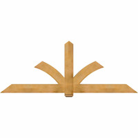 96"W x 36"H x 04"D x 6"F, 09/12 Pitch, Redmond Rough Sawn Timber Gable Bracket, Western Red Cedar