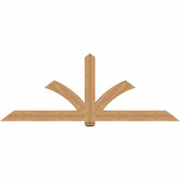 96"W x 36"H x 3 1/2"D x 5 1/2"F, 09/12 Pitch, Redmond Smooth Timber Gable Bracket, Western Red Cedar