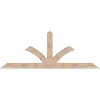 96"W x 36"H x 3 1/2"D x 5 1/2"F, 09/12 Pitch, Richland Smooth Timber Gable Bracket, Douglas Fir