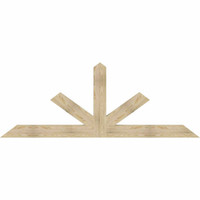 96"W x 36"H x 04"D x 6"F, 09/12 Pitch, Saratoga Rough Sawn Timber Gable Bracket, Douglas Fir