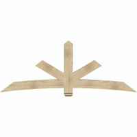 96"W x 36"H x 06"D x 6"F, 09/12 Pitch, Alberta Rough Sawn Timber Gable Bracket, Douglas Fir