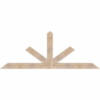 96"W x 36"H x 3 1/2"D x 5 1/2"F, 09/12 Pitch, Saratoga Smooth Timber Gable Bracket, Douglas Fir