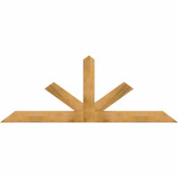 96"W x 36"H x 04"D x 6"F, 09/12 Pitch, Saratoga Rough Sawn Timber Gable Bracket, Western Red Cedar