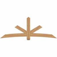 96"W x 36"H x 5 1/2"D x 5 1/2"F, 09/12 Pitch, Alberta Smooth Timber Gable Bracket, Western Red Cedar