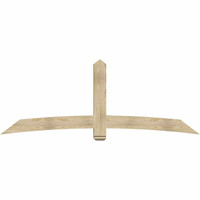 96"W x 36"H x 06"D x 6"F, 09/12 Pitch, Bellingham Rough Sawn Timber Gable Bracket, Douglas Fir