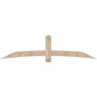 96"W x 24"H x 3 1/2"D x 5 1/2"F, 06/12 Pitch, Bellingham Smooth Timber Gable Bracket, Douglas Fir