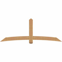 96"W x 36"H x 5 1/2"D x 5 1/2"F, 09/12 Pitch, Bellingham Smooth Timber Gable Bracket, Western Red Cedar