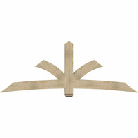 96"W x 36"H x 06"D x 6"F, 09/12 Pitch, Davenport Rough Sawn Timber Gable Bracket, Douglas Fir