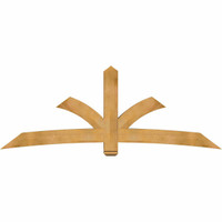 96"W x 36"H x 06"D x 6"F, 09/12 Pitch, Davenport Rough Sawn Timber Gable Bracket, Western Red Cedar