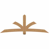 96"W x 36"H x 5 1/2"D x 5 1/2"F, 09/12 Pitch, Davenport Smooth Timber Gable Bracket, Western Red Cedar