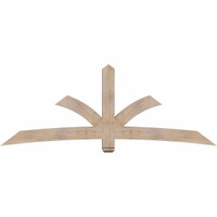 96"W x 36"H x 5 1/2"D x 5 1/2"F, 09/12 Pitch, Davenport Smooth Timber Gable Bracket, Douglas Fir