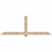 96"W x 36"H x 5 1/2"D x 5 1/2"F, 09/12 Pitch, Eugene Smooth Timber Gable Bracket, Douglas Fir
