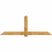 96"W x 36"H x 06"D x 6"F, 09/12 Pitch, Eugene Rough Sawn Timber Gable Bracket, Western Red Cedar