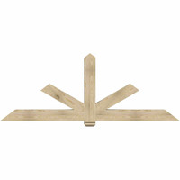 96"W x 36"H x 06"D x 6"F, 09/12 Pitch, Kennewick Rough Sawn Timber Gable Bracket, Douglas Fir