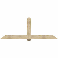 96"W x 36"H x 06"D x 6"F, 09/12 Pitch, Eugene Rough Sawn Timber Gable Bracket, Douglas Fir
