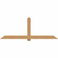96"W x 36"H x 5 1/2"D x 5 1/2"F, 09/12 Pitch, Eugene Smooth Timber Gable Bracket, Western Red Cedar