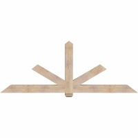 96"W x 36"H x 5 1/2"D x 5 1/2"F, 09/12 Pitch, Kennewick Smooth Timber Gable Bracket, Douglas Fir