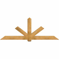 96"W x 36"H x 06"D x 6"F, 09/12 Pitch, Kennewick Rough Sawn Timber Gable Bracket, Western Red Cedar
