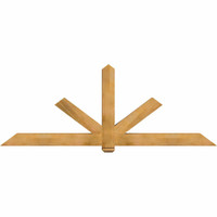 96"W x 36"H x 5 1/2"D x 5 1/2"F, 09/12 Pitch, Kennewick Smooth Timber Gable Bracket, Western Red Cedar