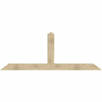 96"W x 36"H x 06"D x 6"F, 09/12 Pitch, Portland Rough Sawn Timber Gable Bracket, Douglas Fir