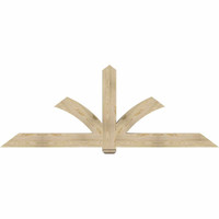 96"W x 36"H x 06"D x 6"F, 09/12 Pitch, Redmond Rough Sawn Timber Gable Bracket, Douglas Fir
