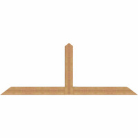 96"W x 36"H x 5 1/2"D x 5 1/2"F, 09/12 Pitch, Portland Smooth Timber Gable Bracket, Western Red Cedar