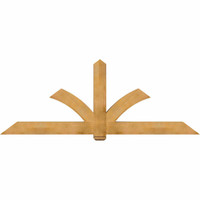 96"W x 36"H x 06"D x 6"F, 09/12 Pitch, Redmond Rough Sawn Timber Gable Bracket, Western Red Cedar