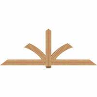 96"W x 36"H x 5 1/2"D x 5 1/2"F, 09/12 Pitch, Redmond Smooth Timber Gable Bracket, Western Red Cedar