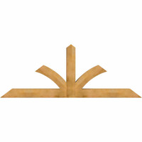 96"W x 36"H x 06"D x 6"F, 09/12 Pitch, Richland Rough Sawn Timber Gable Bracket, Western Red Cedar