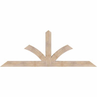 96"W x 36"H x 5 1/2"D x 5 1/2"F, 09/12 Pitch, Richland Smooth Timber Gable Bracket, Douglas Fir