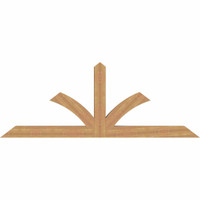 96"W x 36"H x 5 1/2"D x 5 1/2"F, 09/12 Pitch, Richland Smooth Timber Gable Bracket, Western Red Cedar