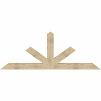 96"W x 36"H x 06"D x 6"F, 09/12 Pitch, Saratoga Rough Sawn Timber Gable Bracket, Douglas Fir