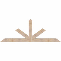 96"W x 36"H x 5 1/2"D x 5 1/2"F, 09/12 Pitch, Saratoga Smooth Timber Gable Bracket, Douglas Fir