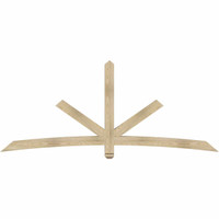 96"W x 40"H x 04"D x 4"F, 10/12 Pitch, Alberta Rough Sawn Timber Gable Bracket, Douglas Fir