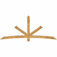 96"W x 40"H x 04"D x 4"F, 10/12 Pitch, Alberta Rough Sawn Timber Gable Bracket, Western Red Cedar