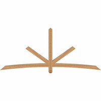 96"W x 40"H x 3 1/2"D x 3 1/2"F, 10/12 Pitch, Alberta Smooth Timber Gable Bracket, Western Red Cedar