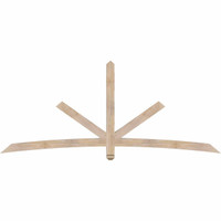 96"W x 40"H x 3 1/2"D x 3 1/2"F, 10/12 Pitch, Alberta Smooth Timber Gable Bracket, Douglas Fir