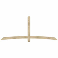 96"W x 40"H x 04"D x 4"F, 10/12 Pitch, Bellingham Rough Sawn Timber Gable Bracket, Douglas Fir