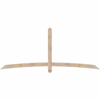 96"W x 40"H x 3 1/2"D x 3 1/2"F, 10/12 Pitch, Bellingham Smooth Timber Gable Bracket, Douglas Fir
