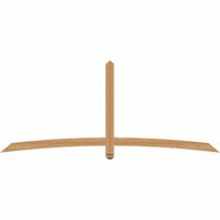 96"W x 40"H x 3 1/2"D x 3 1/2"F, 10/12 Pitch, Bellingham Smooth Timber Gable Bracket, Western Red Cedar