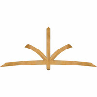 96"W x 40"H x 04"D x 4"F, 10/12 Pitch, Davenport Rough Sawn Timber Gable Bracket, Western Red Cedar