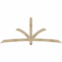 96"W x 40"H x 04"D x 4"F, 10/12 Pitch, Davenport Rough Sawn Timber Gable Bracket, Douglas Fir
