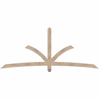 96"W x 40"H x 3 1/2"D x 3 1/2"F, 10/12 Pitch, Davenport Smooth Timber Gable Bracket, Douglas Fir