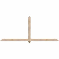 96"W x 40"H x 3 1/2"D x 3 1/2"F, 10/12 Pitch, Eugene Smooth Timber Gable Bracket, Douglas Fir