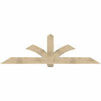 96"W x 28"H x 06"D x 6"F, 07/12 Pitch, Redmond Rough Sawn Timber Gable Bracket, Douglas Fir