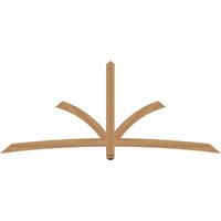 96"W x 40"H x 3 1/2"D x 3 1/2"F, 10/12 Pitch, Davenport Smooth Timber Gable Bracket, Western Red Cedar
