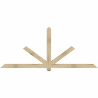 96"W x 40"H x 04"D x 4"F, 10/12 Pitch, Kennewick Rough Sawn Timber Gable Bracket, Douglas Fir